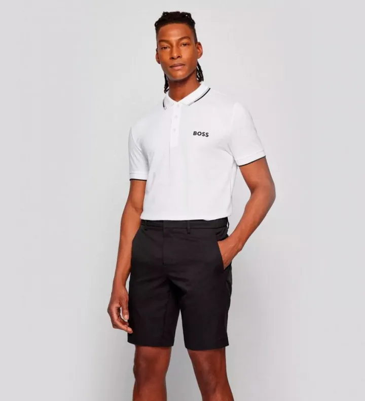 BOSS para hombre. 50469102 Polo Paddy Pro blanco (L), Casual, Algodón, Manga corta