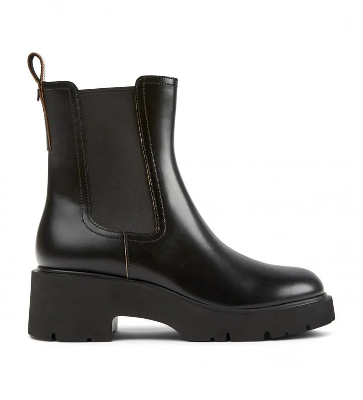Camper para mujer. K400575-001 Botines Milah negro -Altura tacón 5,4cm- (37), Piel, 5 a 8cm, Ninguno, Casual