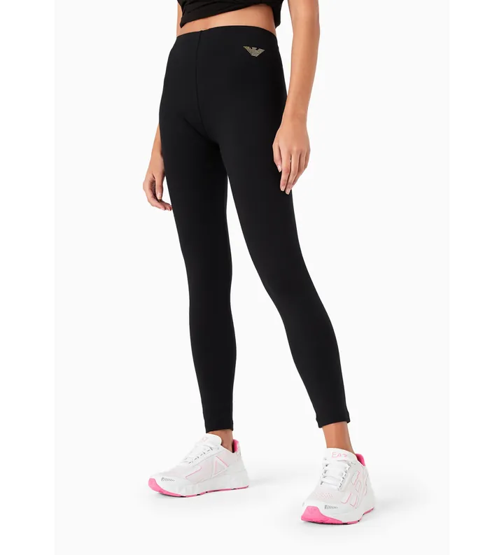 EA7 para mujer. 8NTP82_TJ01Z Leggings Train Evolution negro (L), Casual, Deportivo, Algodón, Multideporte
