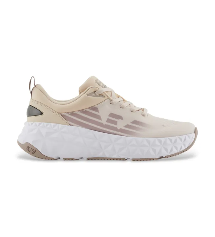 EA7 para mujer. X8X239_XK432 Zapatillas Ultimate beige (36), Plano, Cordones, Casual