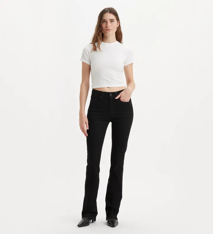 Levi's para mujer. 18759-0184 Jeans De Tiro Alto Bootcut 725 negro (25/30), Casual, Algodón, Denim