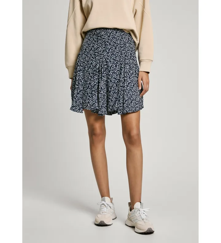Pepe Jeans para mujer. PL901196 Falda corta Cassandra marino (M), Casual, Viscosa