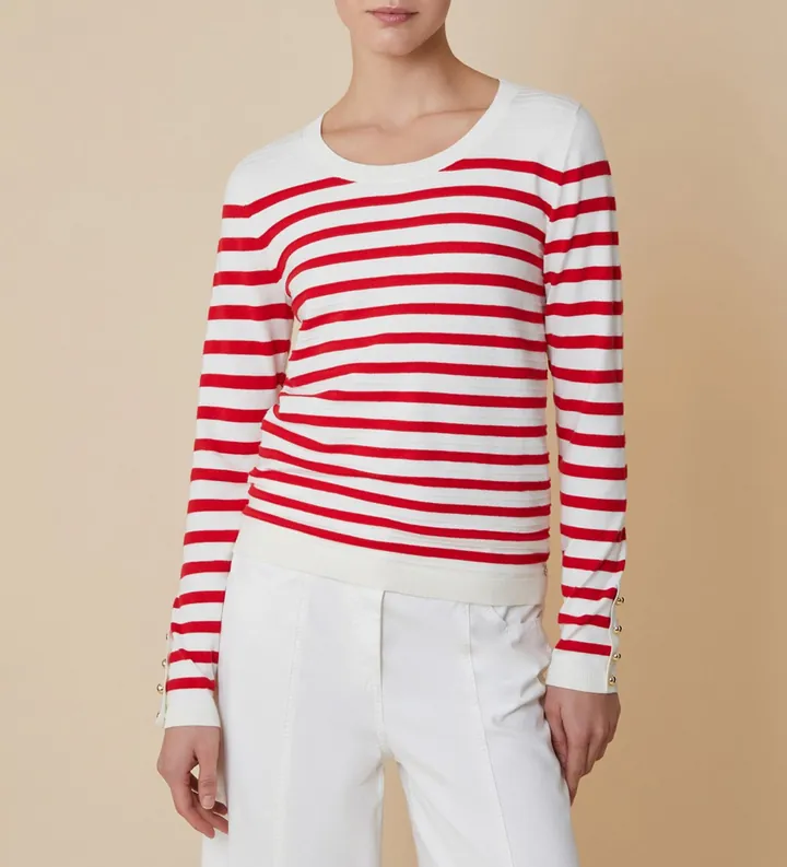 PennyBlack para mujer. 2511361163200 Jersey Umico rojo (XL), Casual, Viscosa, Manga larga