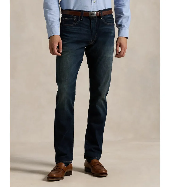 Polo Ralph Lauren para hombre. 710956085001 Jeans Sullivan Slim Fit elásticos azul (30/32), Casual, Algodón, Denim