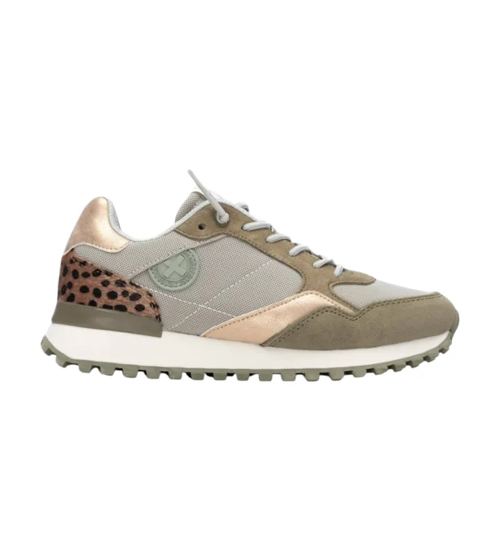 Xti para mujer. 14416103-KAKI Zapatillas 144161 verde (36), Plano, Cordones, Casual