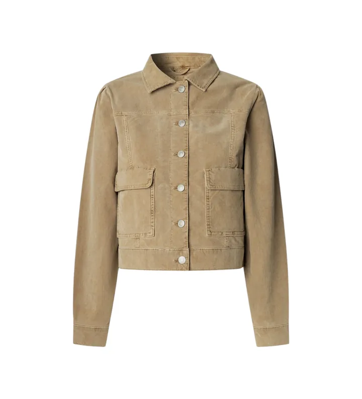 Pepe Jeans para mujer. PL4024374 Chaqueta Sunny beige (L), Casual, Algodón