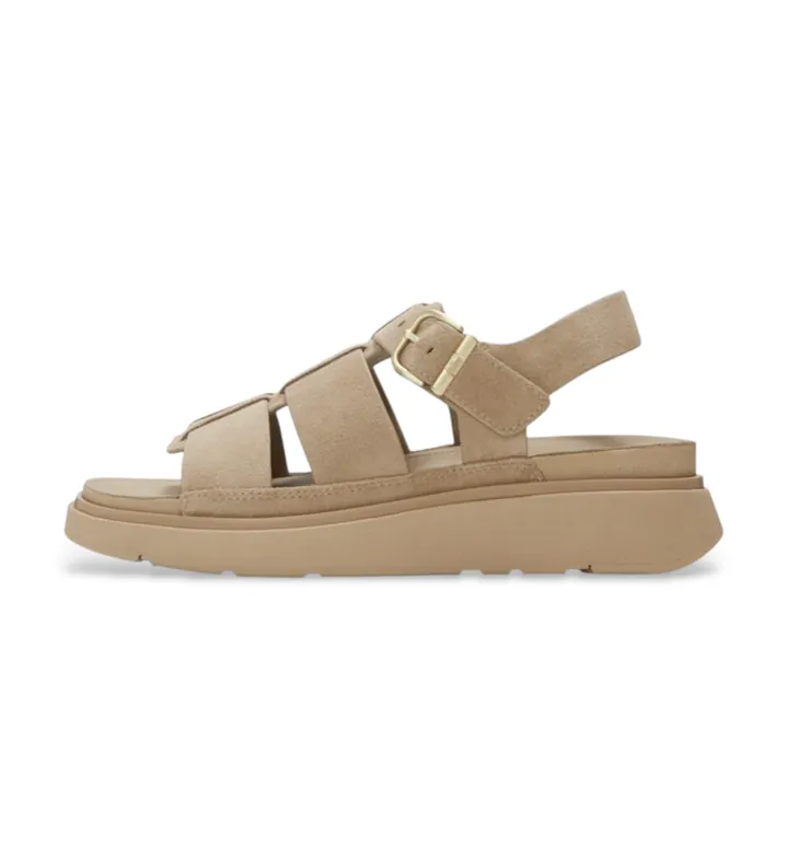Fitflop para mujer. A3T-923 Sandalias de piel Gen Fisherman marrón (36), Beige, 3 a 5cm, Ante, Hebilla, Casual
