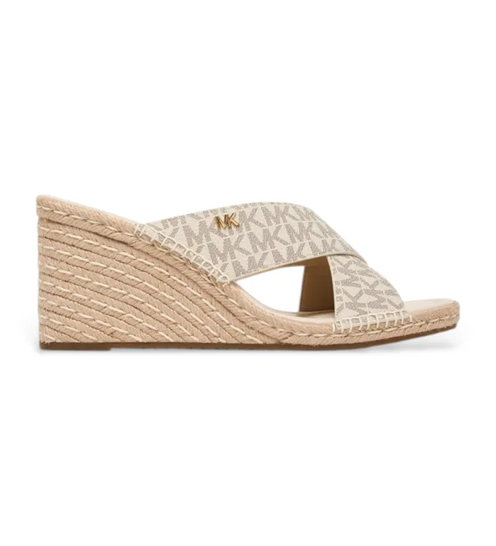 Michael Kors para mujer. 40R6KZMS1B Sandalias Kenzie beige (36), 3 a 5cm, Ninguno, Casual