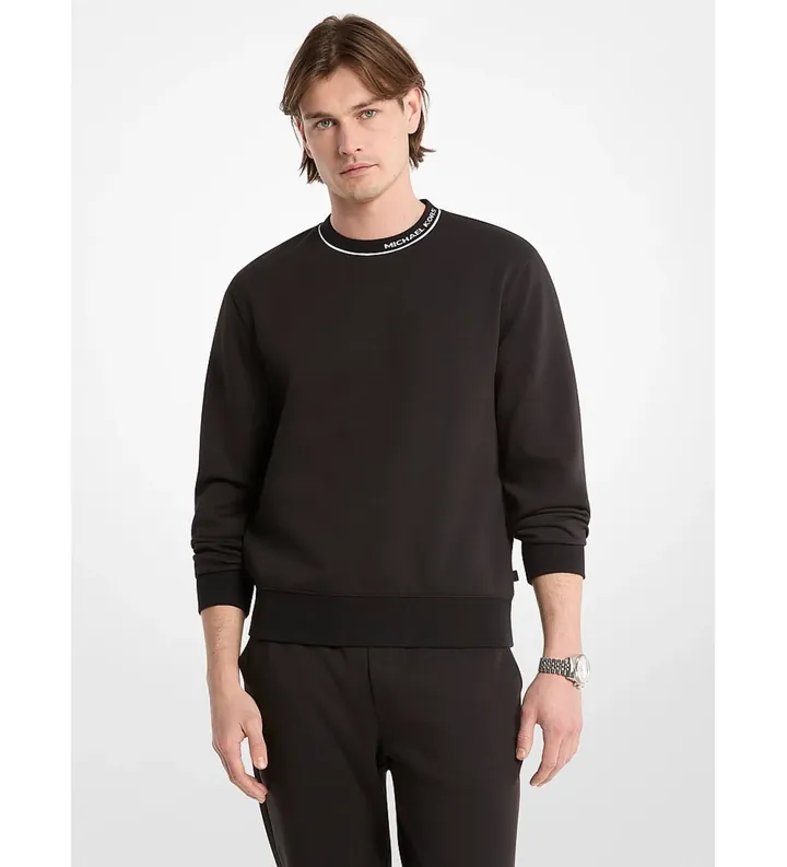 Michael Kors para hombre. CT652G25MF Sudadera de mezcla de algodón con logotipo negro (L), Casual, Algodón Orgánico