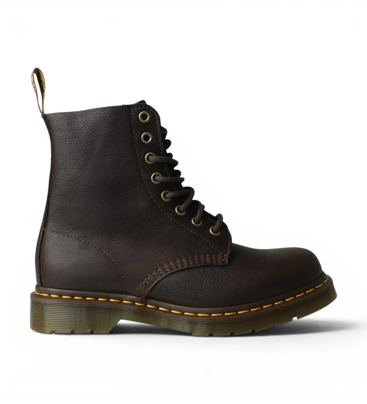 Dr Martens unisex. 31981201 Botas de Piel 1460 Pascal marrón (37), Plano, Cordones, Casual