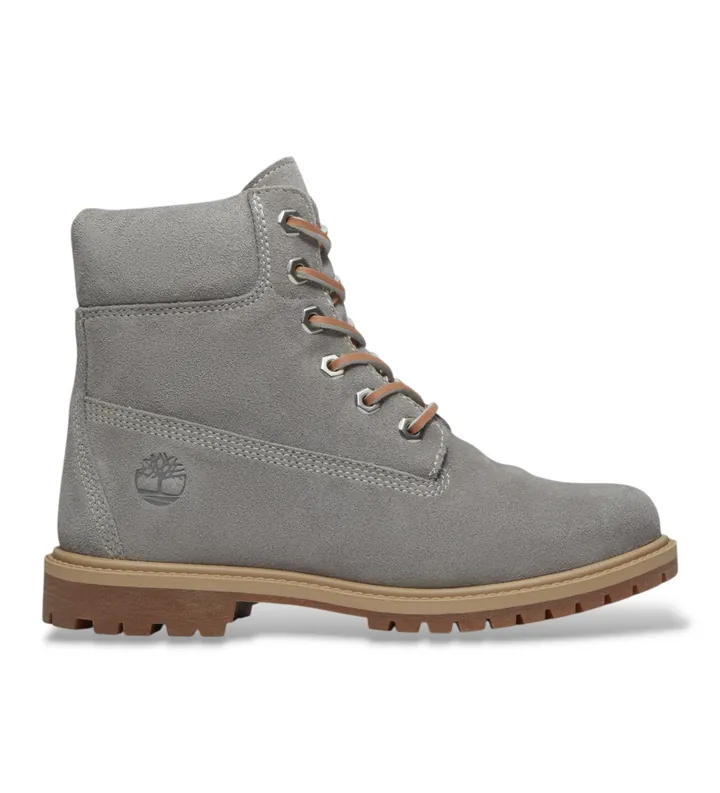Timberland para mujer. TB0A5M5NEJR1 Botines de piel Premium gris (36 W), Plano, Serraje, Cordones, Casual