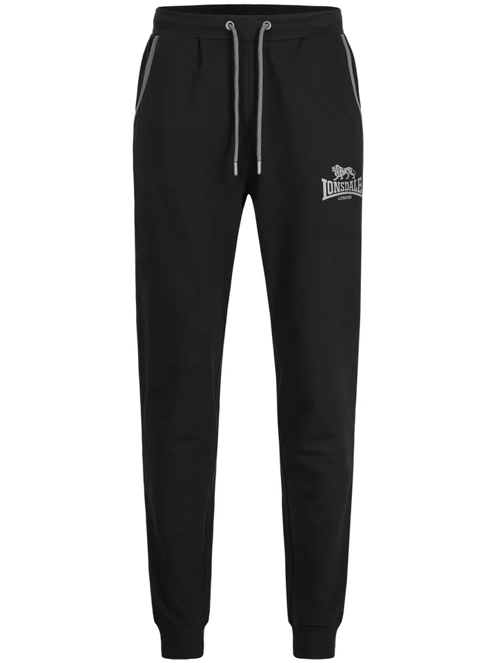 LONSDALE Pantalón 'Wansford' gris / negro
