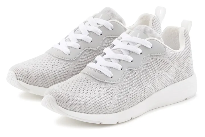 LASCANA Zapatillas deportivas bajas  gris claro / blanco