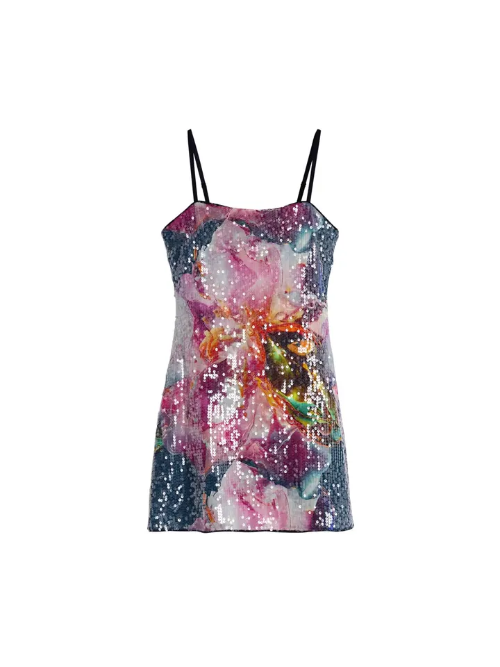 Desigual Vestido marrón castaño / naranja / rosa / rojo