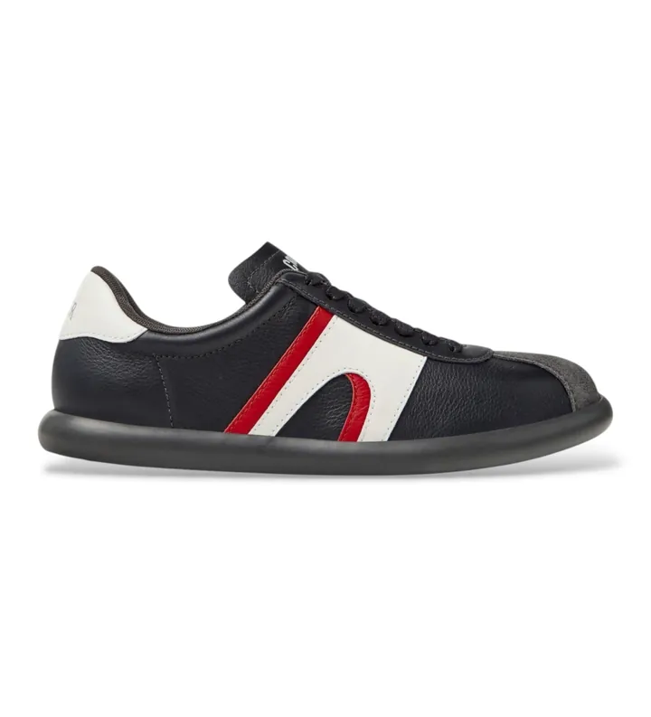 Camper para mujer. K201608-022 Zapatillas de piel Pelotas Soller negro (35), Plano, Ninguno, Casual