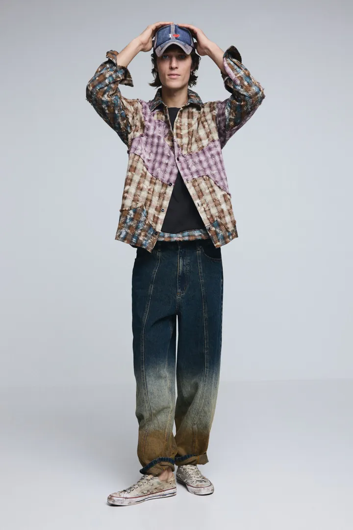 Desigual, Pantalón vaquero degradado, Hombre, Algodon, Azul, 28