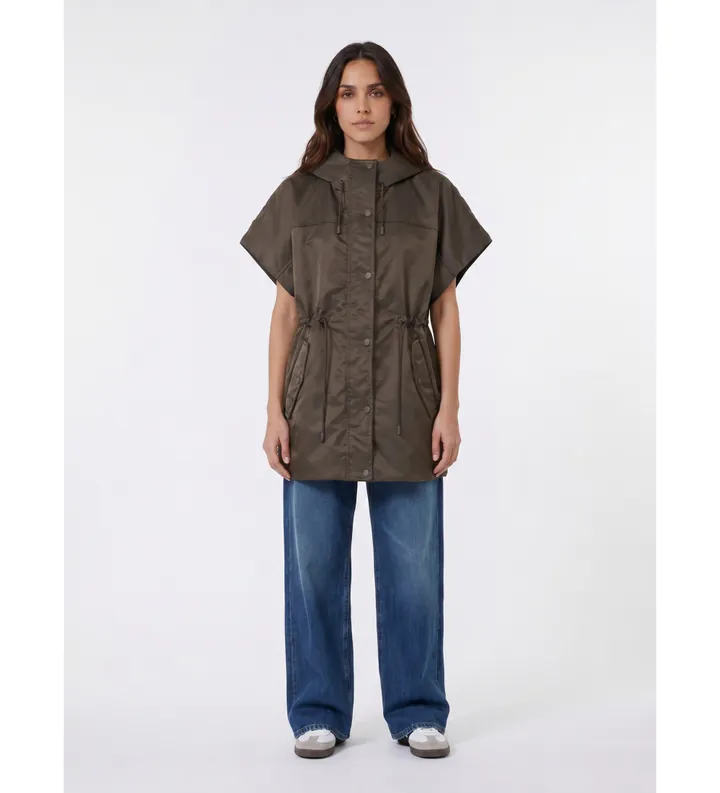 Weekend Max Mara para mujer. 2625296021650 Chaleco Origano marrón verdoso (38), Casual, Poliamida, Sin mangas / Tirantes