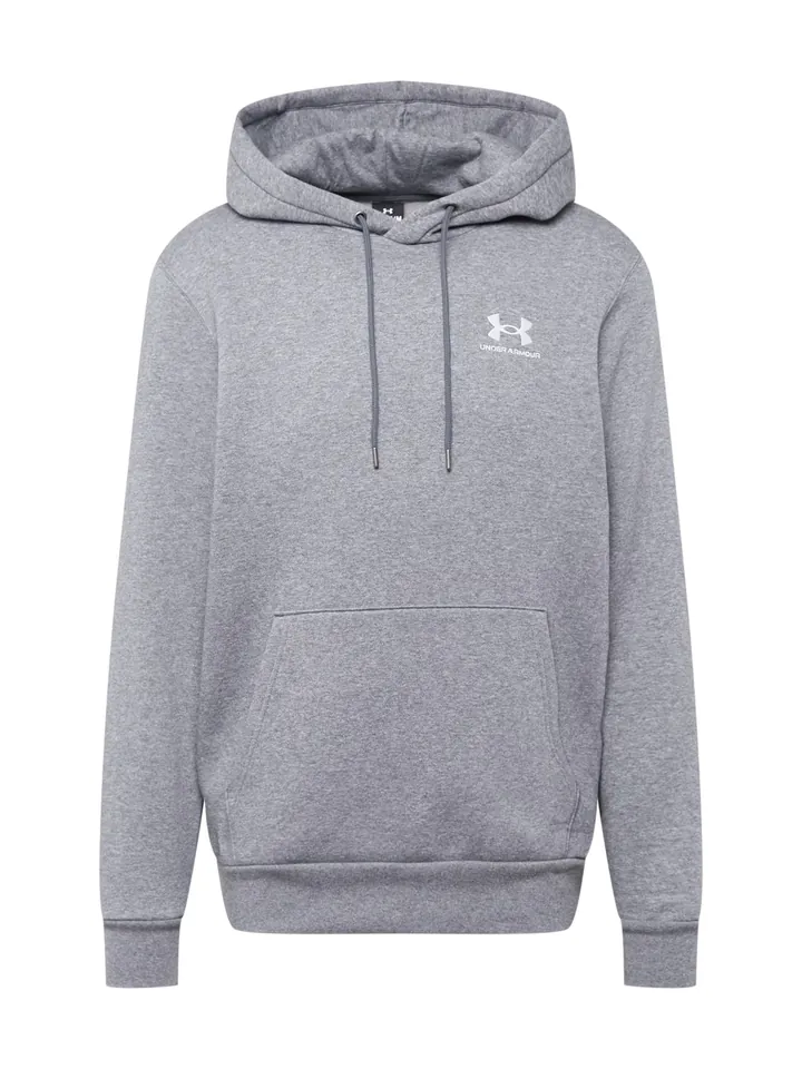 UNDER ARMOUR Camiseta deportiva 'Essential' gris oscuro / blanco