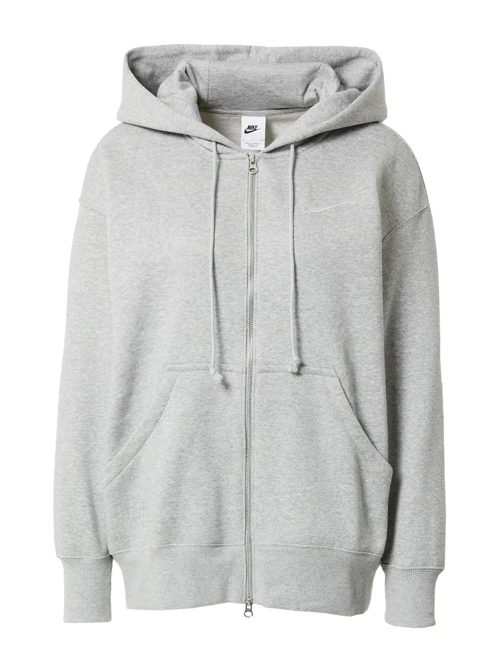 Nike Sportswear Sudadera con cremallera 'Phoenix Fleece' gris moteado