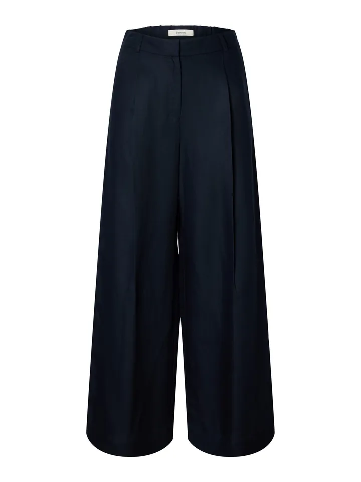 SELECTED Pantalón plisado 'SLFLYRA' zafiro