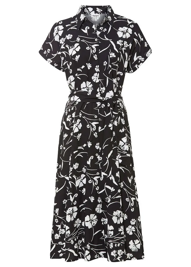 Vestido camisero de viscosa pura