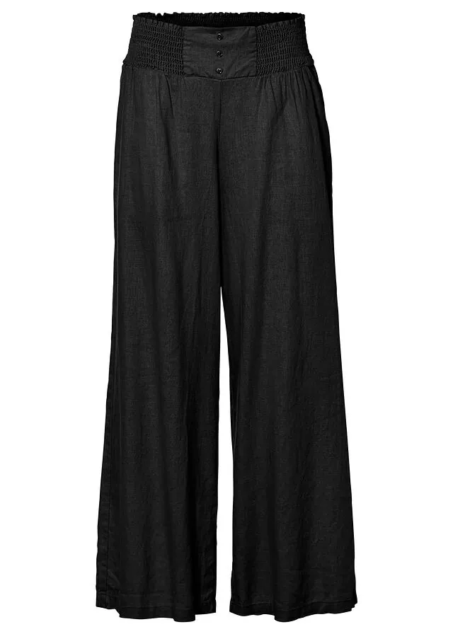 Pantalón Marlene de mezcla vaporosa de lino