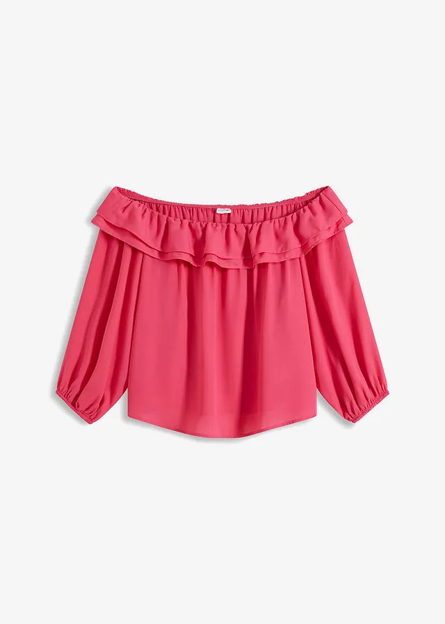 Blusa con escote bañera