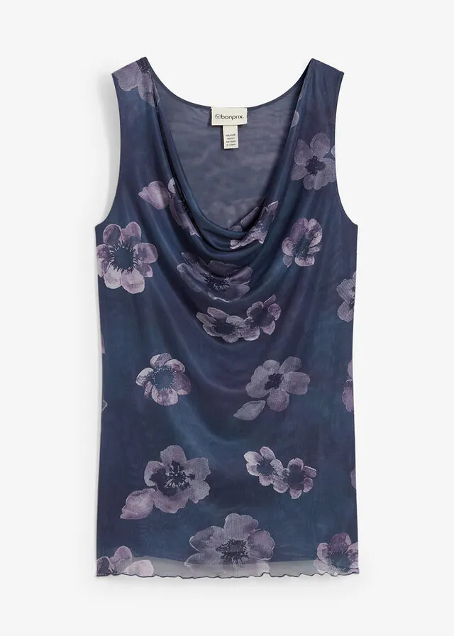 Top con estampado de flores