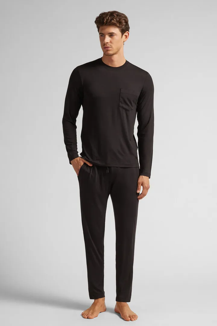 Intimissimi Pijama Largo de Micromodal Hombre Azul Tamaño L