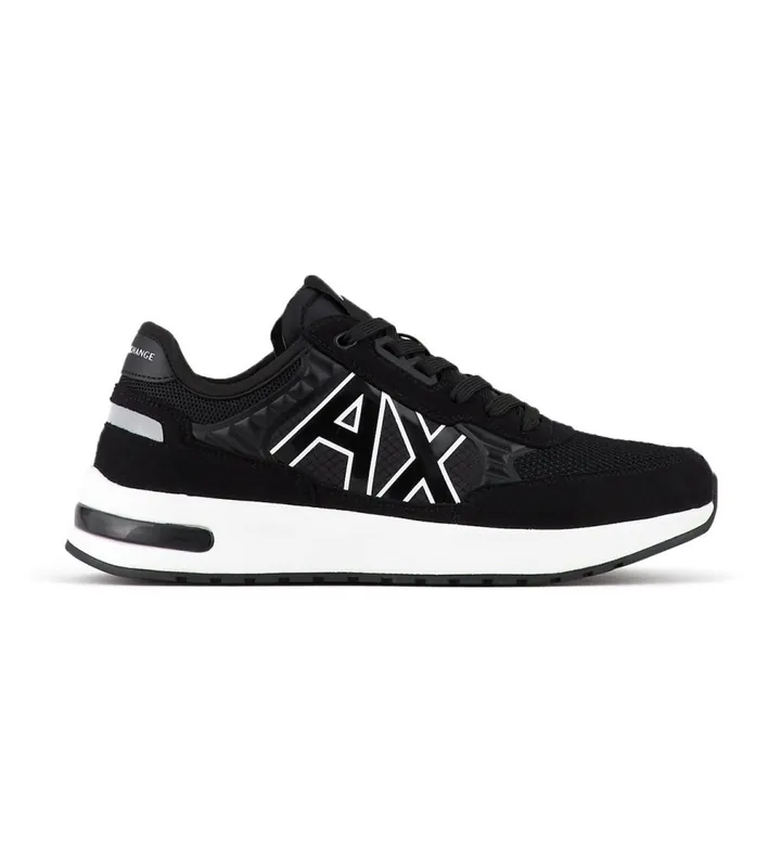A|X Armani Exchange para hombre. XUX090XV27600002 Zapatillas Dusseldorf negro (40), Plano, Cordones, Casual