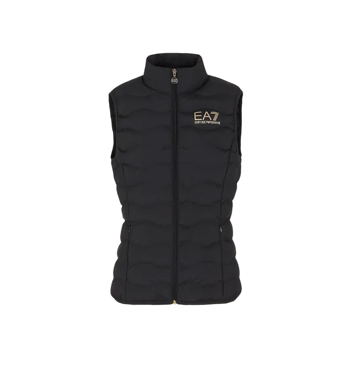 EA7 para mujer. 8NTQ08_TNF8Z Chaleco plegable Core negro (L), Casual, Poliéster