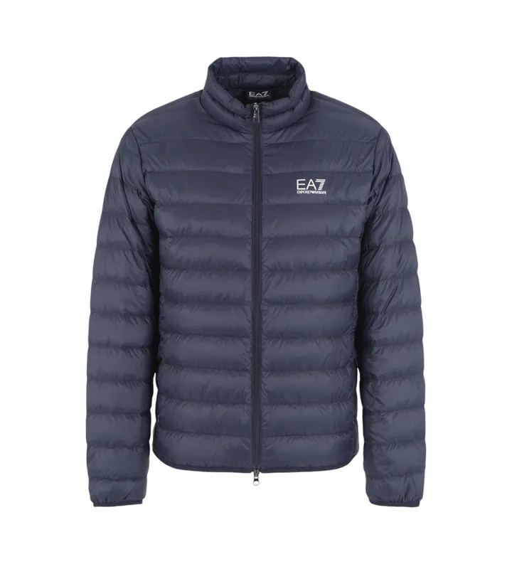 EA7 para hombre. 8NPB23_PNGPZ Chaqueta de plumas Core Identity plegable marino (4XL), Casual, Poliamida