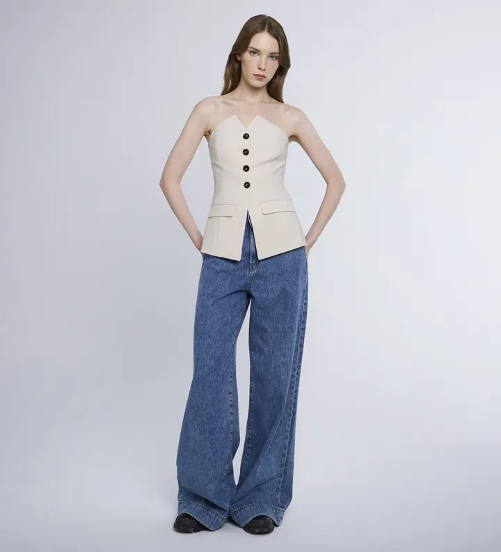 Marella para mujer. 2423166012200 Top Sestri blanco (38), Casual, Fiesta, Poliéster