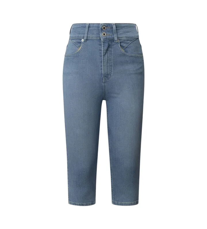 Pepe Jeans para mujer. PL801185ND0 Bermuda Contour azul (26), Casual, Algodón, Denim