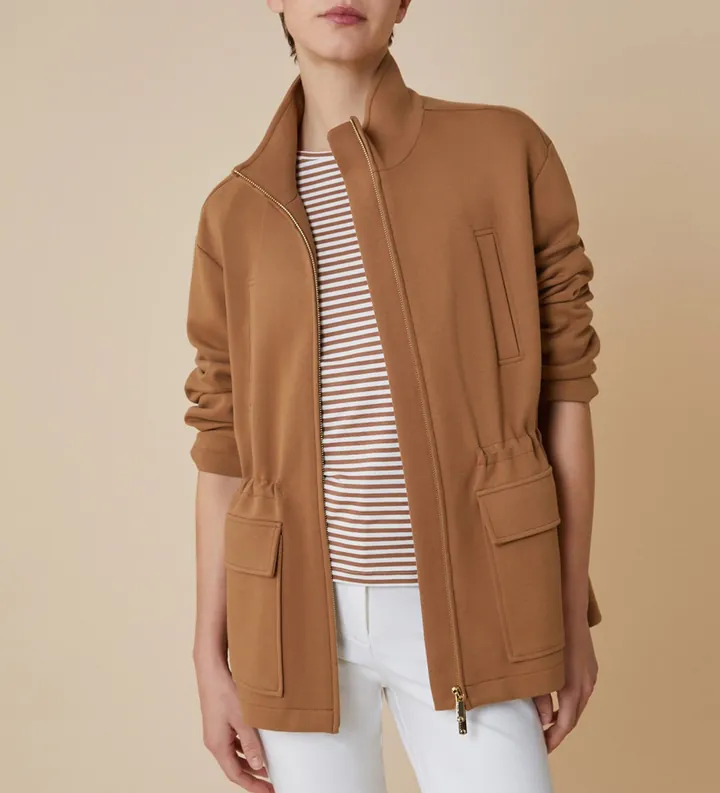 PennyBlack para mujer. 2511901016200 Chaqueta Zarina marrón (S/M), Casual, Algodón