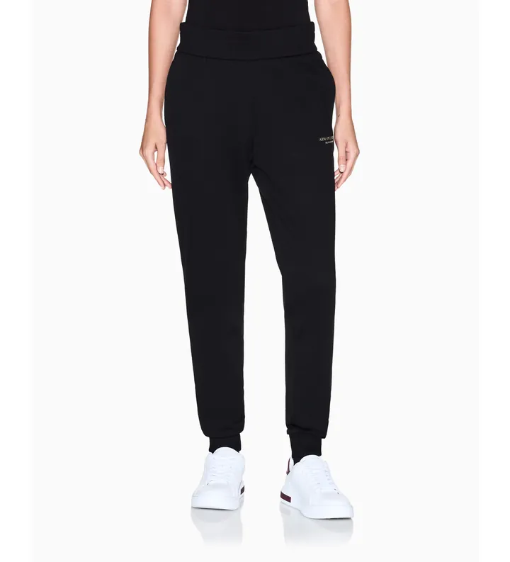A|X Armani Exchange para mujer. XW001454AF10830MC021 Pantalón Jogger negro (L), Casual, Deportivo, Algodón