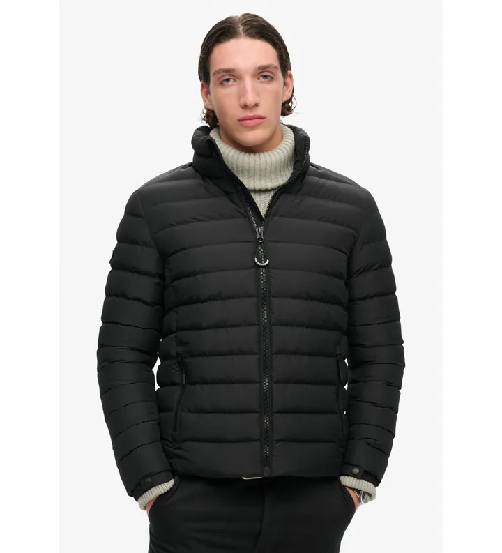 Superdry para hombre. M5011757A Chaqueta Fuji negro (3XL), Casual, Poliéster