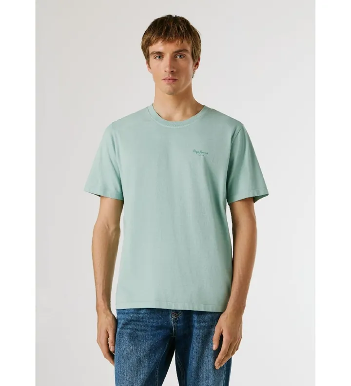 Pepe Jeans para hombre. PM508664 Camiseta Jacko verde (M), Casual, Algodón, Manga corta