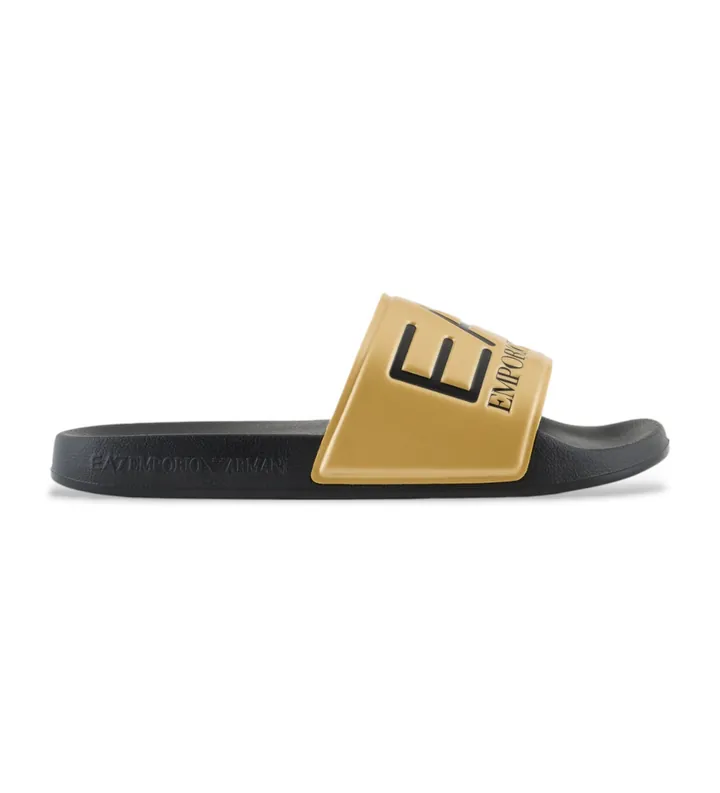 EA7 unisex. 7X000108_AF15118 Chanclas Maxilogo dorado (37), Plano, Ninguno, Beachwear