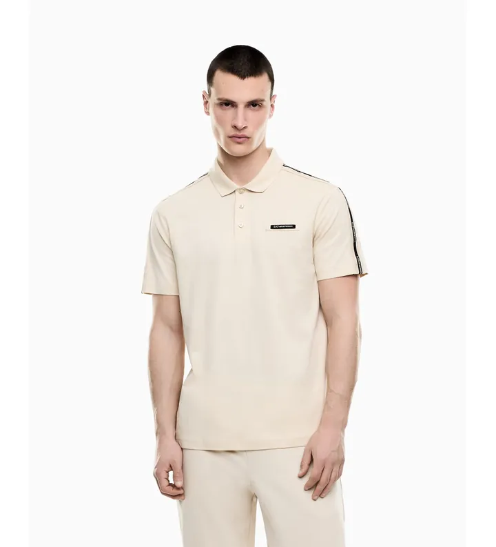 EA7 para hombre. 7M001477_AF10375 Polo Logo Series beige (3XL), Casual, Algodón, Manga corta
