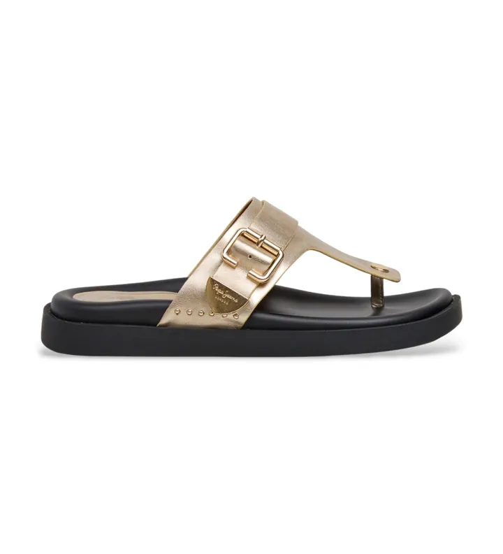 Pepe Jeans para mujer. PLS900023 Sandalias Sade Urban dorado (36), Plano, Ninguno, Casual
