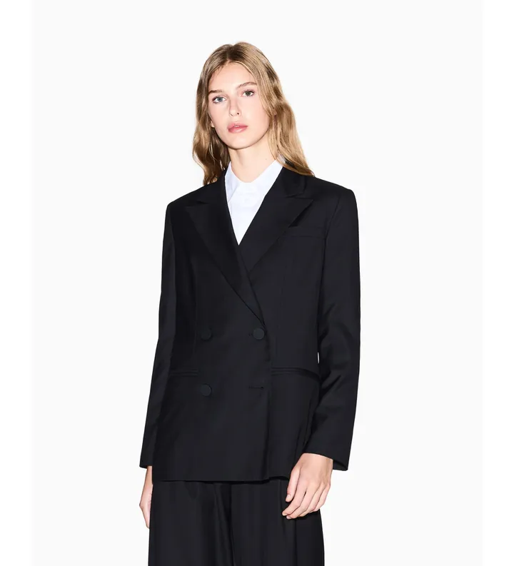 A|X Armani Exchange para mujer. XW001918AF10855UC001 Blazer Sastre negro (36), Casual, Clásico, Poliéster
