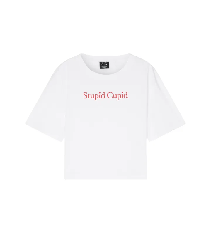 A|X Armani Exchange para mujer. XW002297AF17172U0002 Camiseta T-Shirt blanco (L), Casual, Algodón, Manga corta
