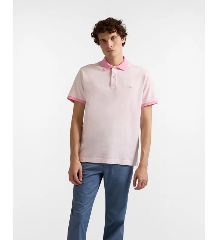 Harmont & Blaine para hombre. LRQ484021909 Polo Marca rosa (L), Casual, Algodón, Manga corta