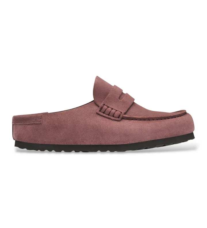 Birkenstock para mujer. 1032804 Mocasines de Piel Naples Wrapped (Ajuste Estrecho) rosa (36), Plano, Ante, Ninguno, Casual