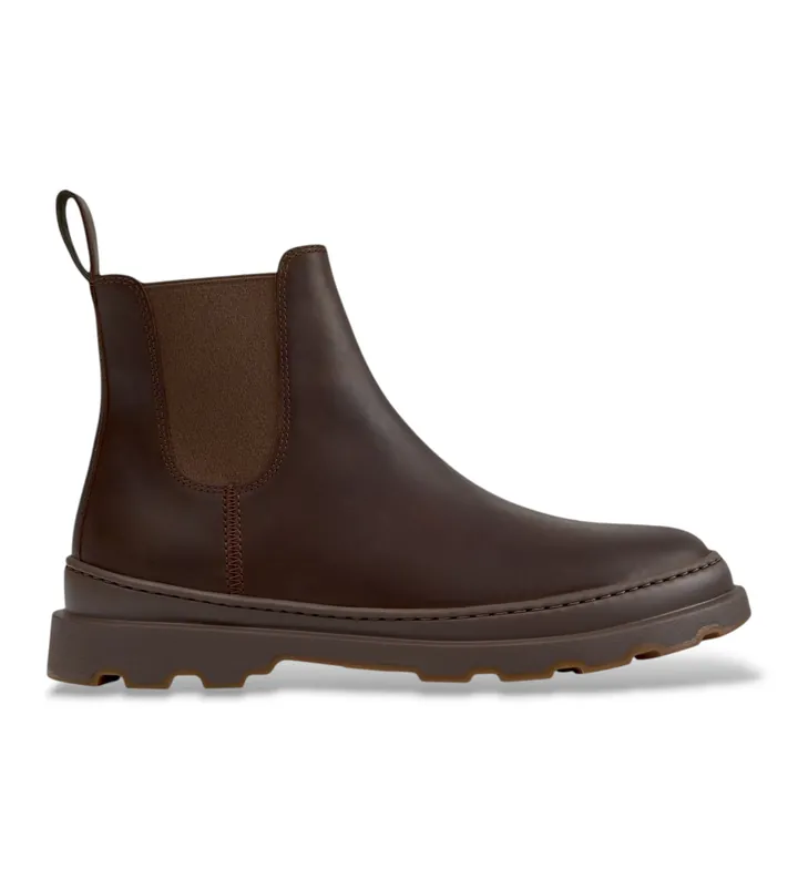 Camper para hombre. K300534-005 Botines de piel Brutus+ marrón (39), Plano, Ninguno, Casual