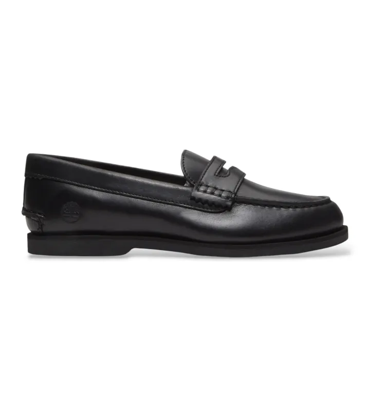 Timberland para mujer. TB0A5MXNW021 Mocasines de piel Classic Boat negro (36 W), Plano, Ninguno, Casual, Clásico