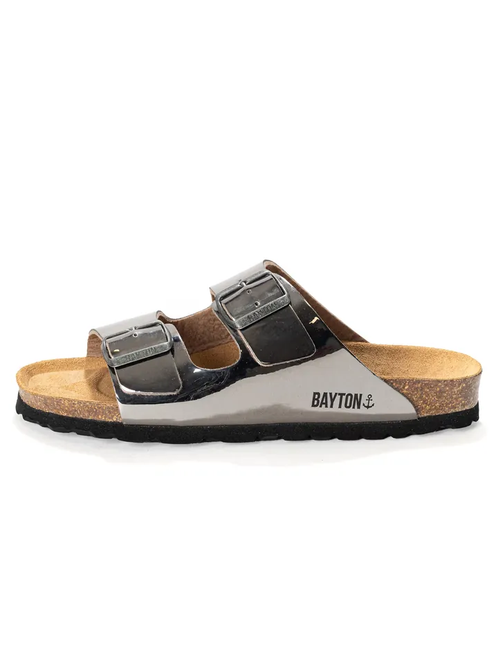 Bayton Zapatos abiertos 'Atlas' negro / plata