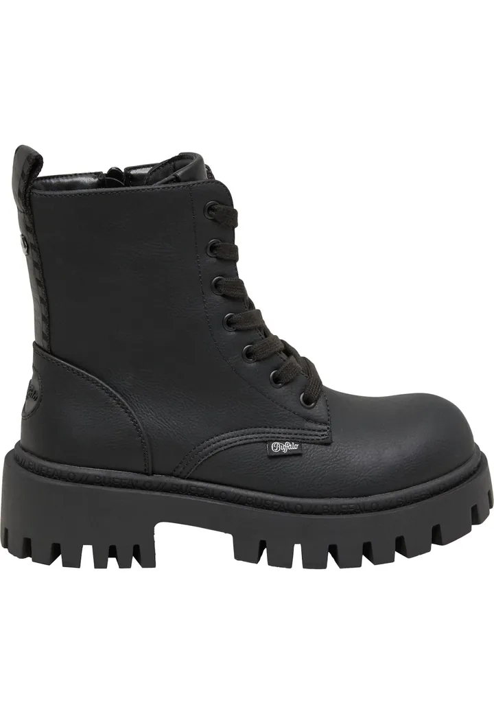 BUFFALO Botines con cordones 'Zanos' negro
