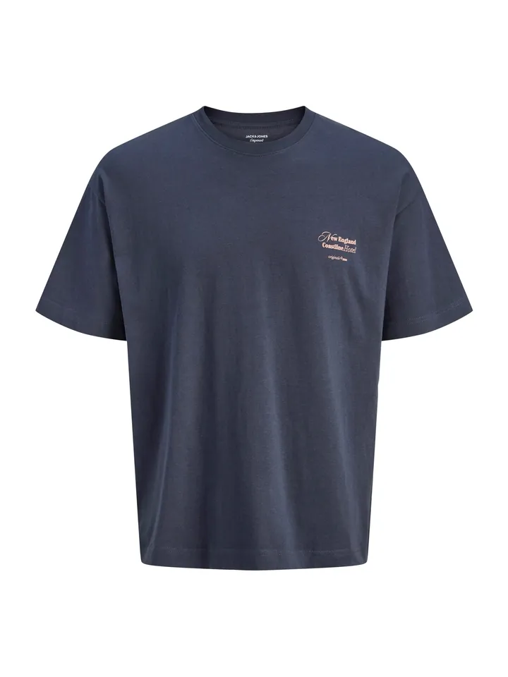 JACK & JONES Camiseta 'JORMONTAUK' amarillo / amarillo claro / gris oscuro / naranja oscuro